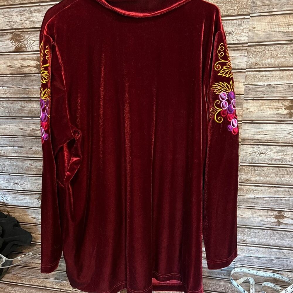 NWT New old stock Bob Mackie Wearable Art Velvet/velour 1X - Picture 4 of 4
